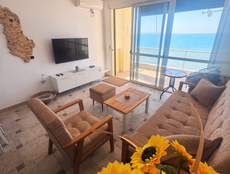 apartmány u moře Albánie výhled na moře exteriér