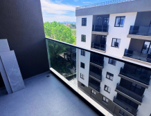 Modern apartment in new residential building, 5th floor, shared swimming pool in courtyard, Albania development, under construction