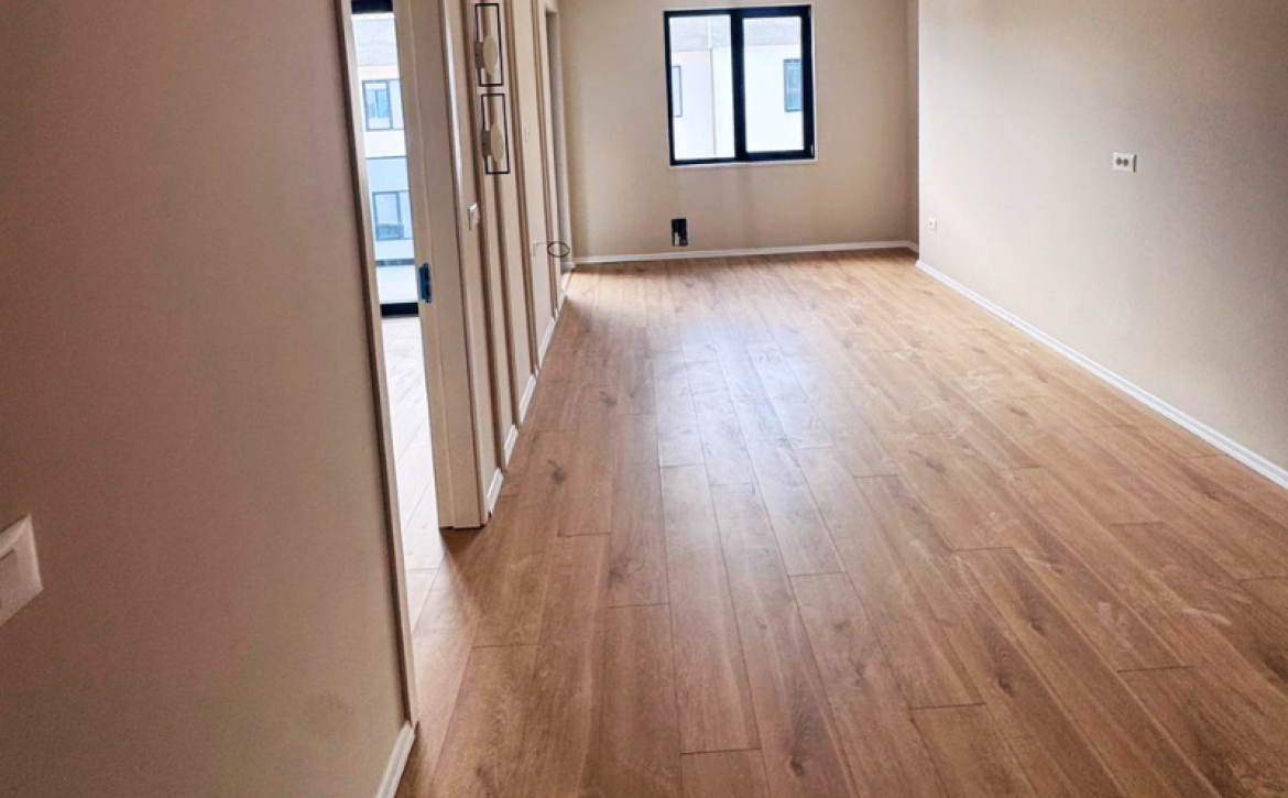 Modern apartment in new residential building, 5th floor, shared swimming pool in courtyard, Albania development, under construction