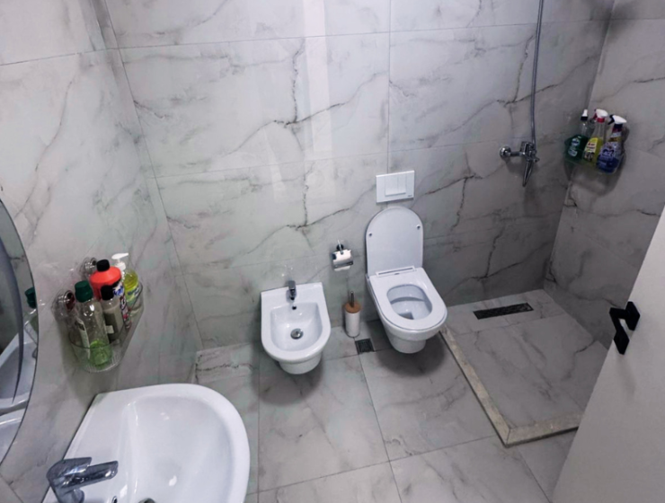 Modern fully furnished 2-room apartment in new building in Golem, Albania, 57.3 m², located 950 meters from the sea