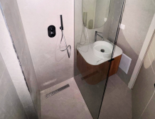 Modern apartment in new residential building, 5th floor, shared swimming pool in courtyard, Albania development, under construction