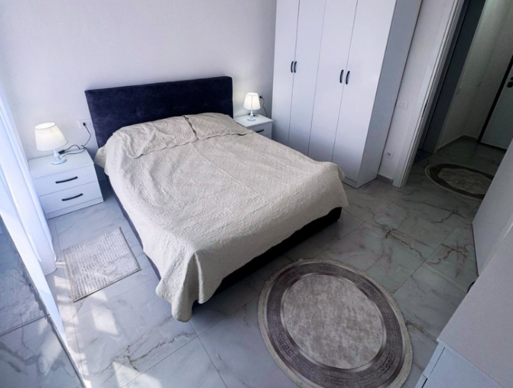 Modern fully furnished 2-room apartment in new building in Golem, Albania, 57.3 m², located 950 meters from the sea