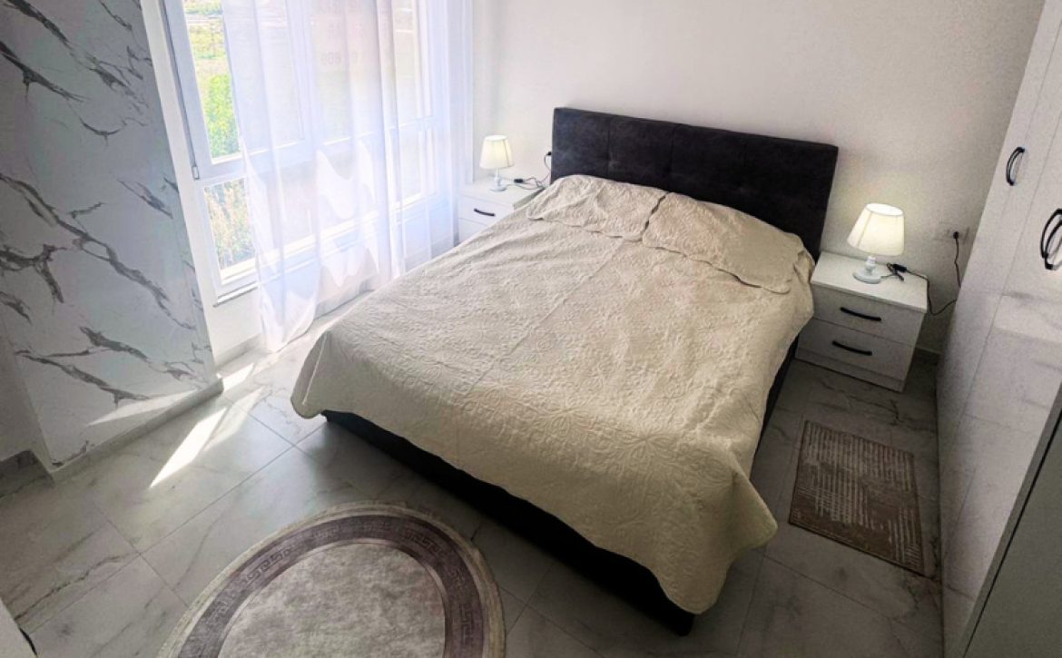 Modern fully furnished 2-room apartment in new building in Golem, Albania, 57.3 m², located 950 meters from the sea