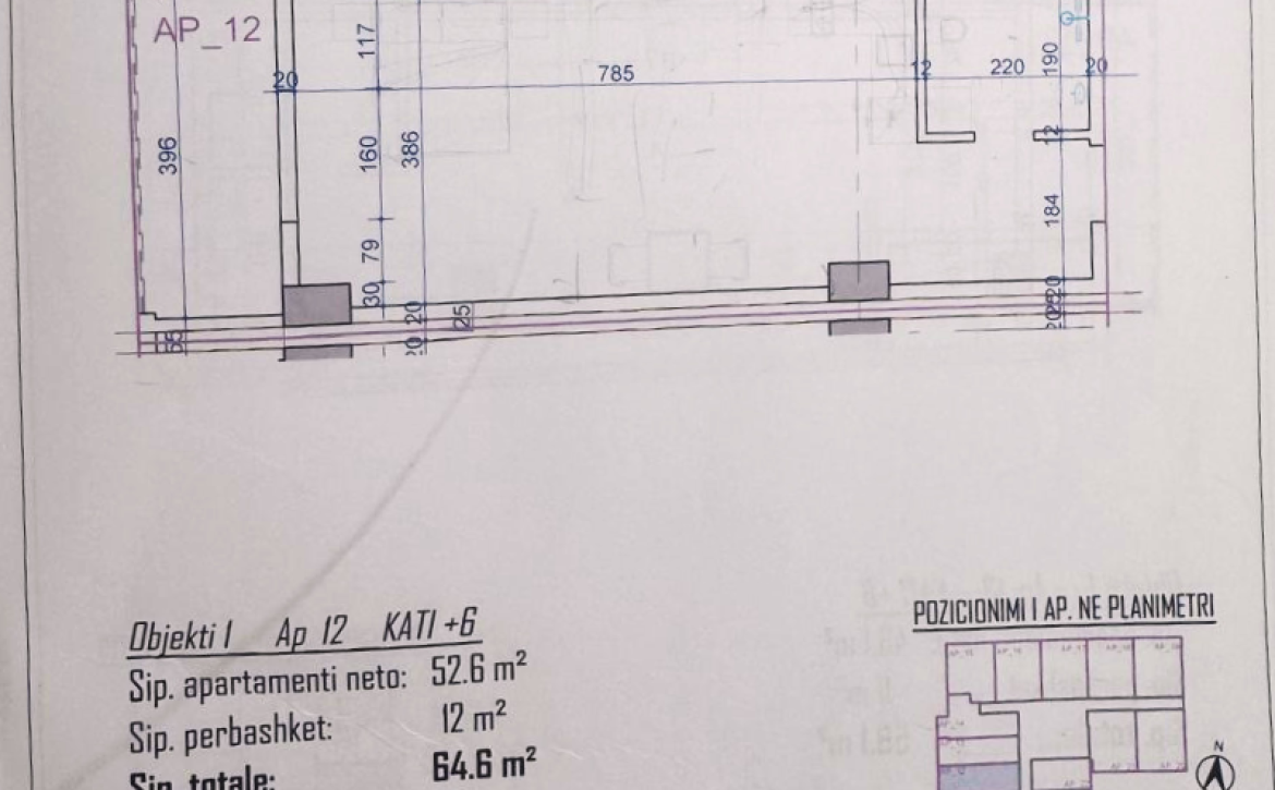 Detailní architektonický plán a metráž moderního prázdninového bytu v Rezidenci Bonita Viena