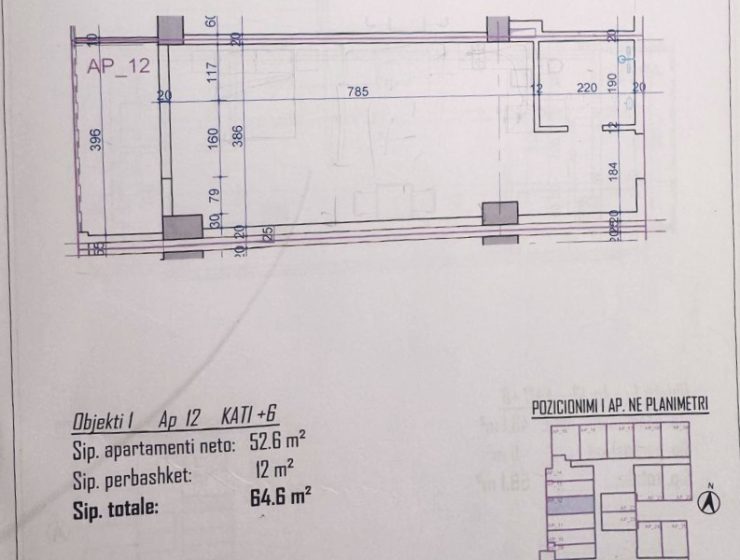 Detailní architektonický plán a metráž moderního prázdninového bytu v Rezidenci Bonita Viena