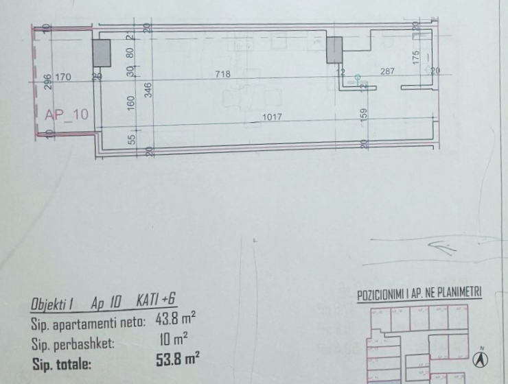 Detailní architektonický plán a metráž moderního prázdninového bytu v Rezidenci Bonita Viena