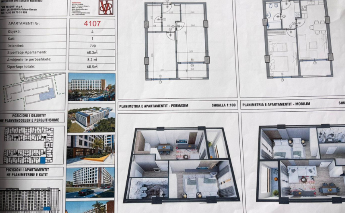Moderní apartmánový komplex VM Residence v Albánii u moře s hotelovým bazénem a SPA