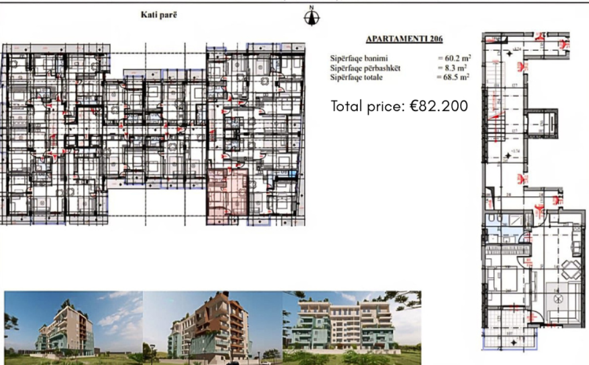 Modern residential complex with spacious studio apartments near the beach in Golem, Durrës