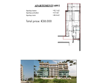 Modern residential complex with spacious studio apartments near the beach in Golem, Durrës