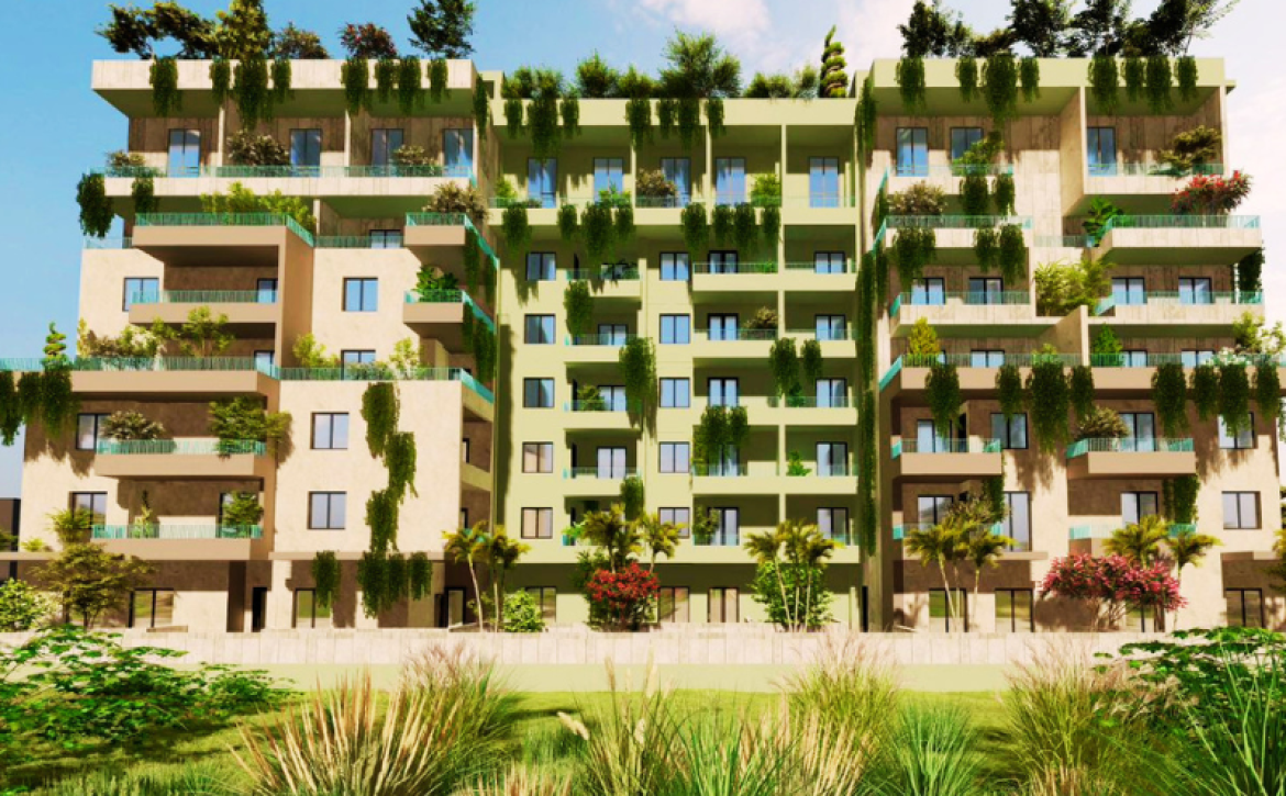 Modern residential complex with spacious studio apartments near the beach in Golem, Durrës