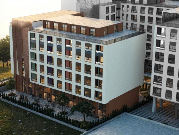 Moderní apartmánový komplex VM Residence v Albánii u moře s hotelovým bazénem a SPA