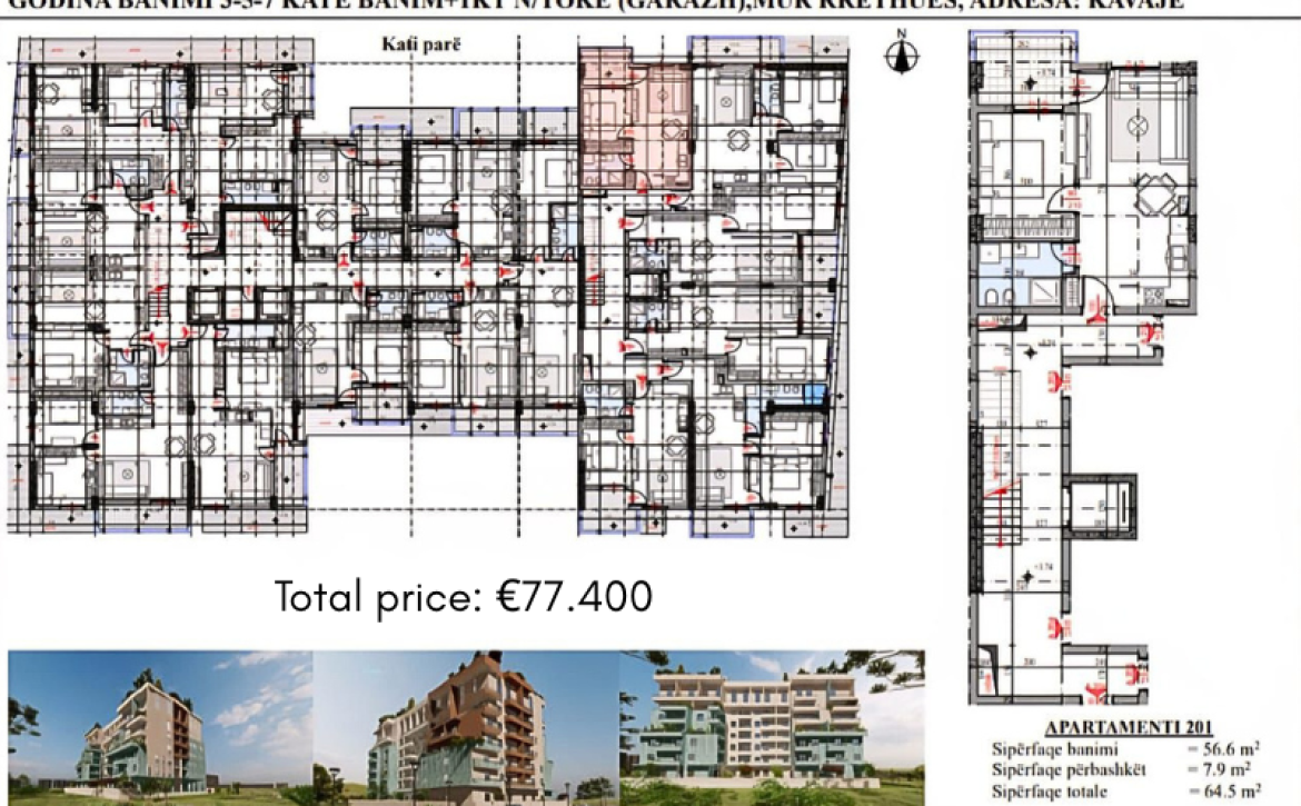 Modern residential complex with spacious studio apartments near the beach in Golem, Durrës
