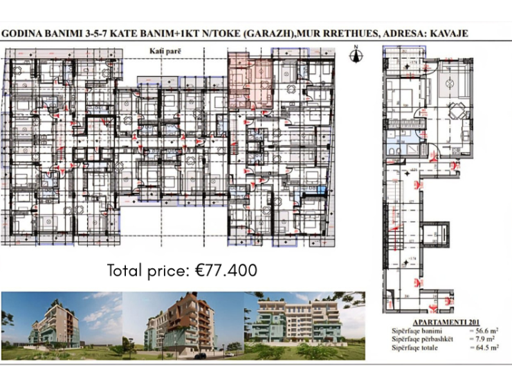 Modern residential complex with spacious studio apartments near the beach in Golem, Durrës