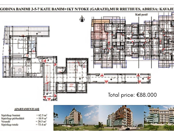 Modern residential complex with spacious studio apartments near the beach in Golem, Durrës