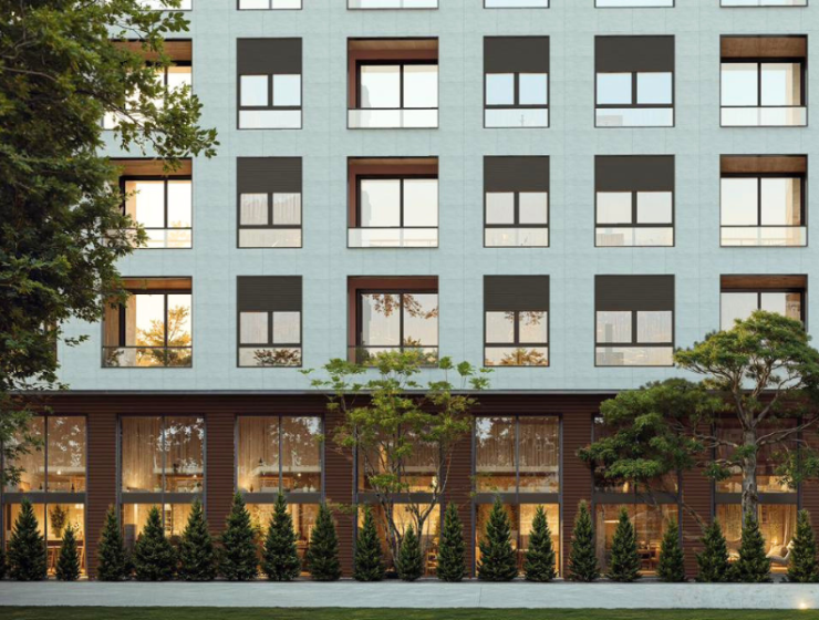 Moderní apartmánový komplex VM Residence v Albánii u moře s hotelovým bazénem a SPA