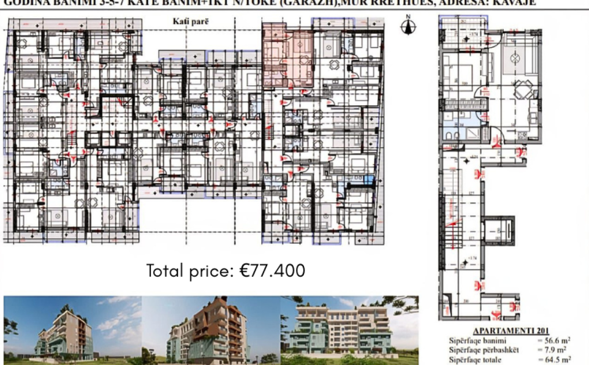 Modern residential complex with spacious studio apartments near the beach in Golem, Durrës