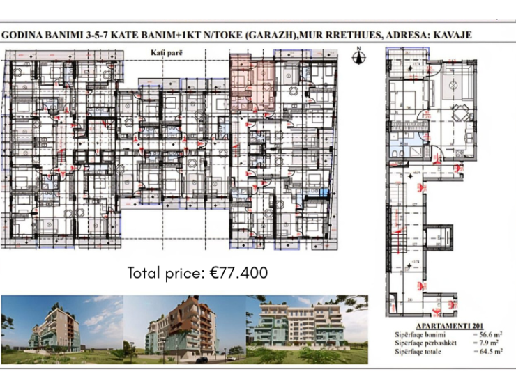 Modern residential complex with spacious studio apartments near the beach in Golem, Durrës
