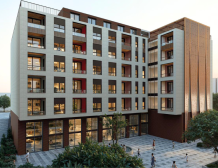 Moderní apartmánový komplex VM Residence v Albánii u moře s hotelovým bazénem a SPA