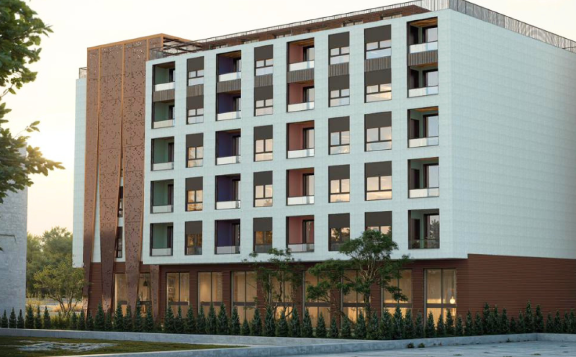 Moderní apartmánový komplex VM Residence v Albánii u moře s hotelovým bazénem a SPA