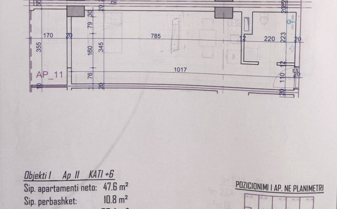 Detailní architektonický plán a metráž moderního prázdninového bytu v Rezidenci Bonita Viena