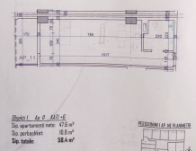 Detailní architektonický plán a metráž moderního prázdninového bytu v Rezidenci Bonita Viena