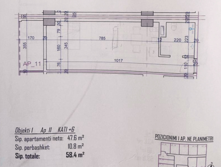 Detailní architektonický plán a metráž moderního prázdninového bytu v Rezidenci Bonita Viena