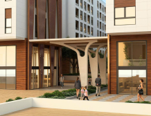 Moderní apartmánový komplex VM Residence v Albánii u moře s hotelovým bazénem a SPA