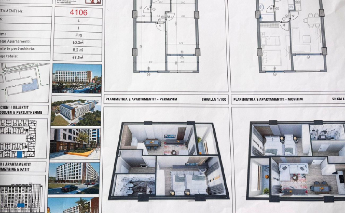 Moderní apartmánový komplex VM Residence v Albánii u moře s hotelovým bazénem a SPA