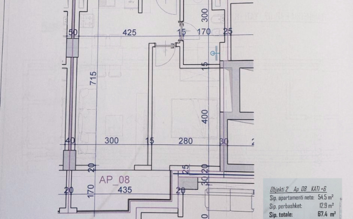 Detailní architektonický plán a metráž moderního prázdninového bytu v Rezidenci Bonita Viena