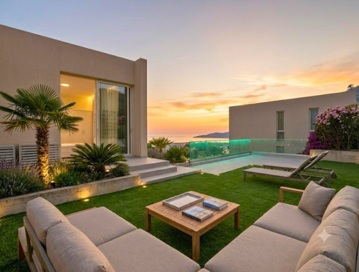 Luxusní vila s 2 ložnicemi a soukromou zahradou v resortu Green Coast v Palasë